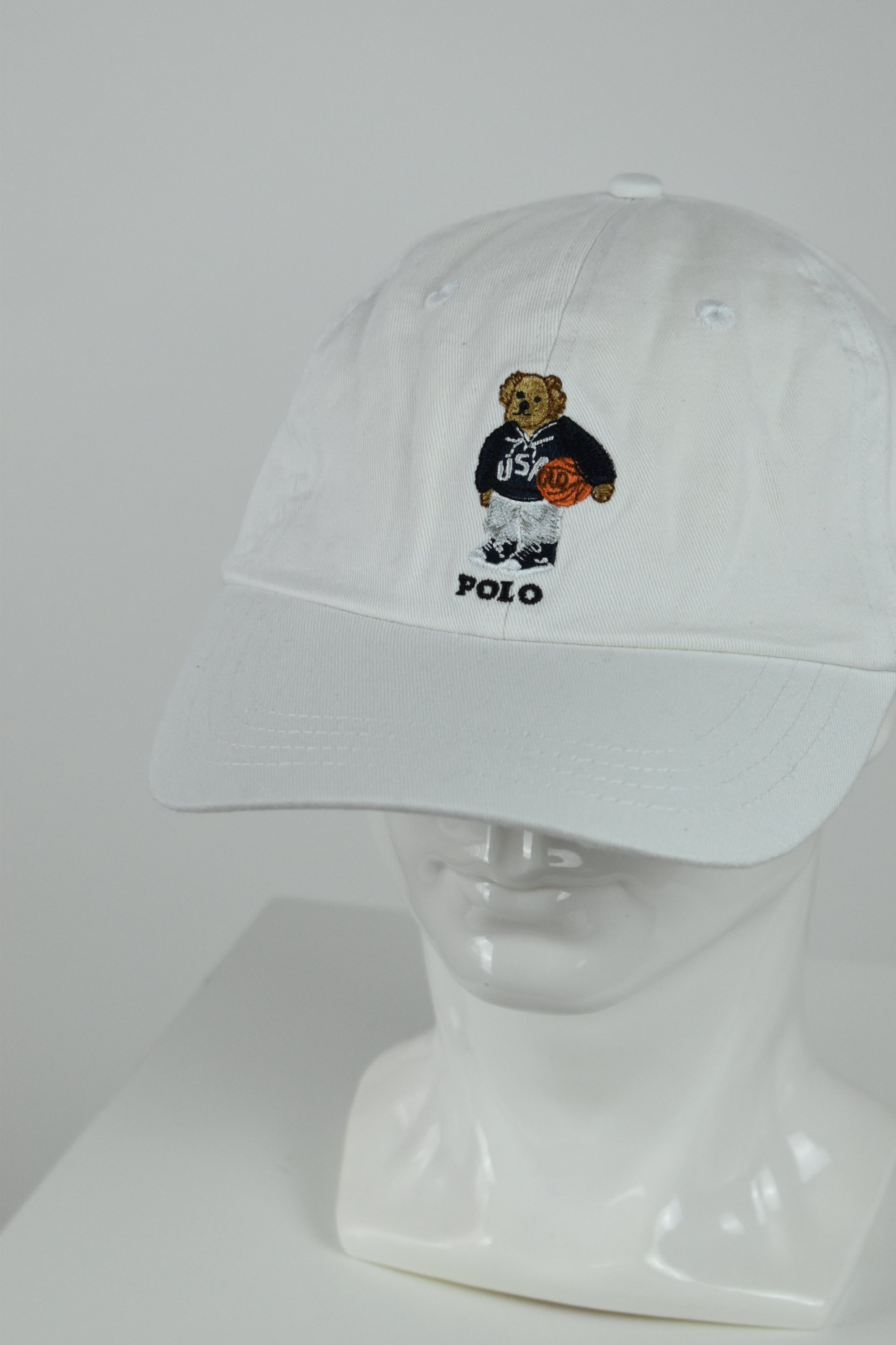 Polo bear cap store white