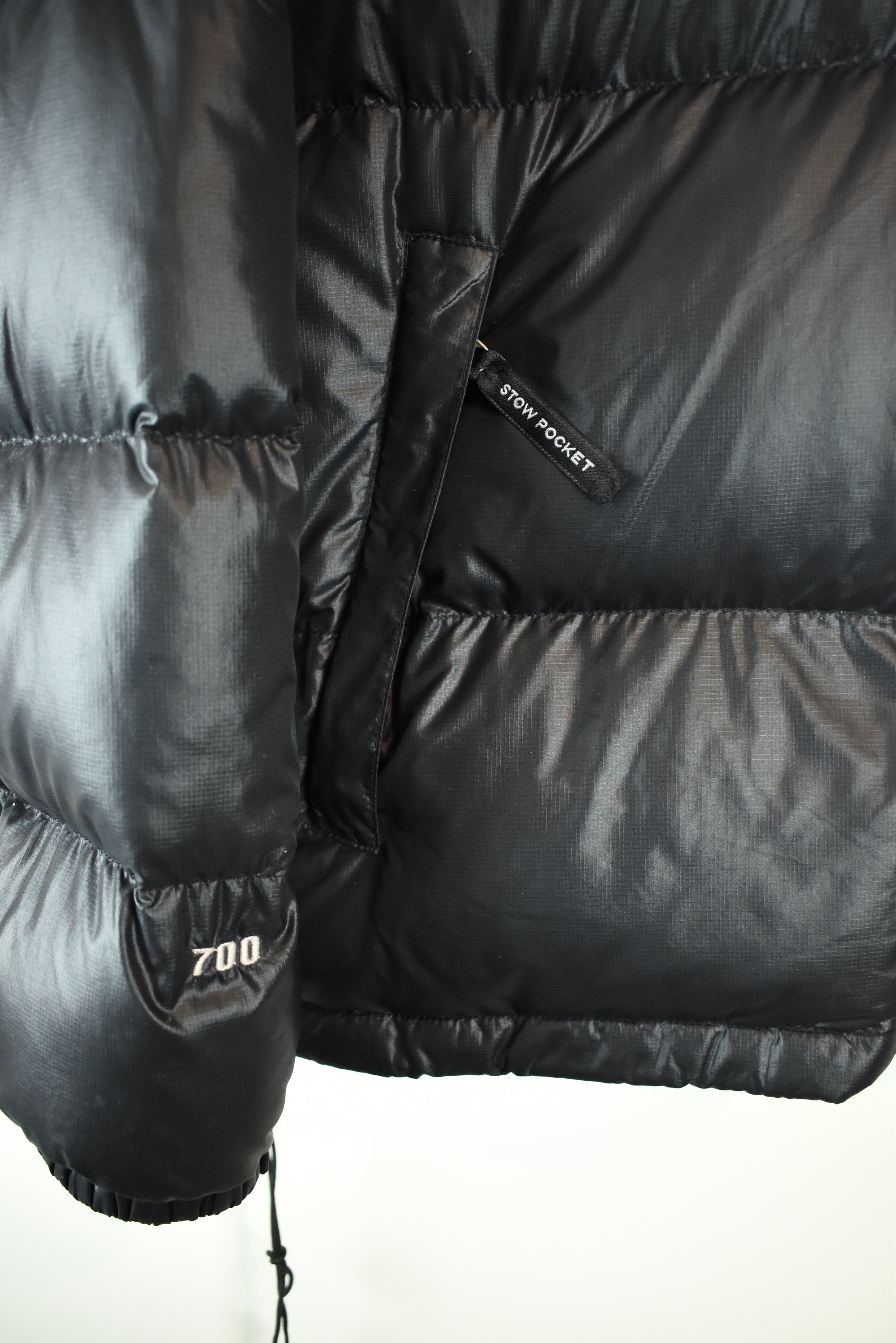 Vintage The North Face 700 Nuptse Puffer Jacket Shiny Black - Extra Large | Vintage Clothing