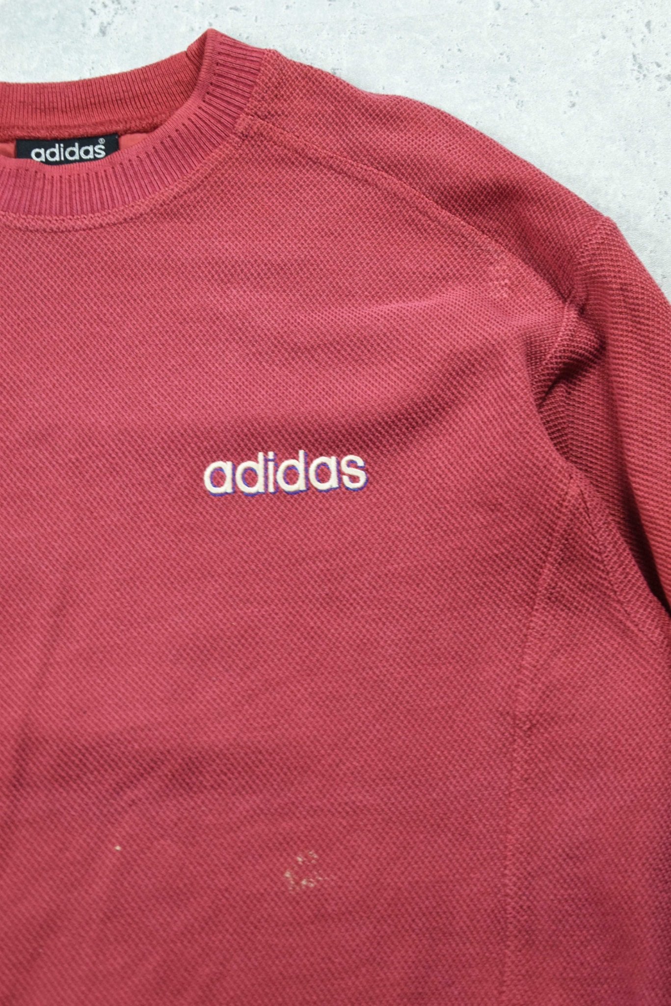 Vintage Adidas Embroidered Cord Sweatshirt Medium