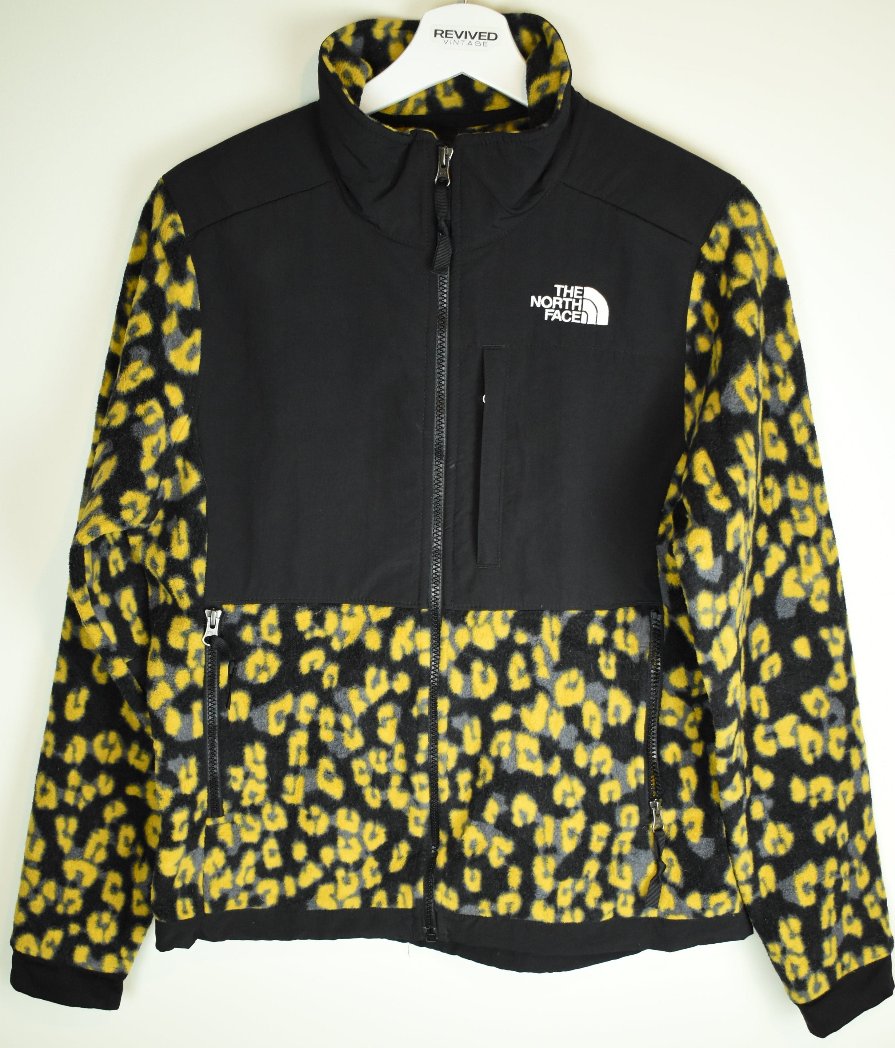 Vintage North Face Denali Black Leopard Pattern Fleece Small | Vintage Clothing