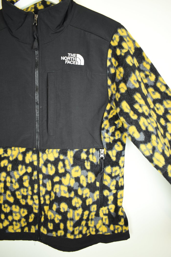 Vintage North Face Denali Black Leopard Pattern Fleece Small | Vintage Clothing