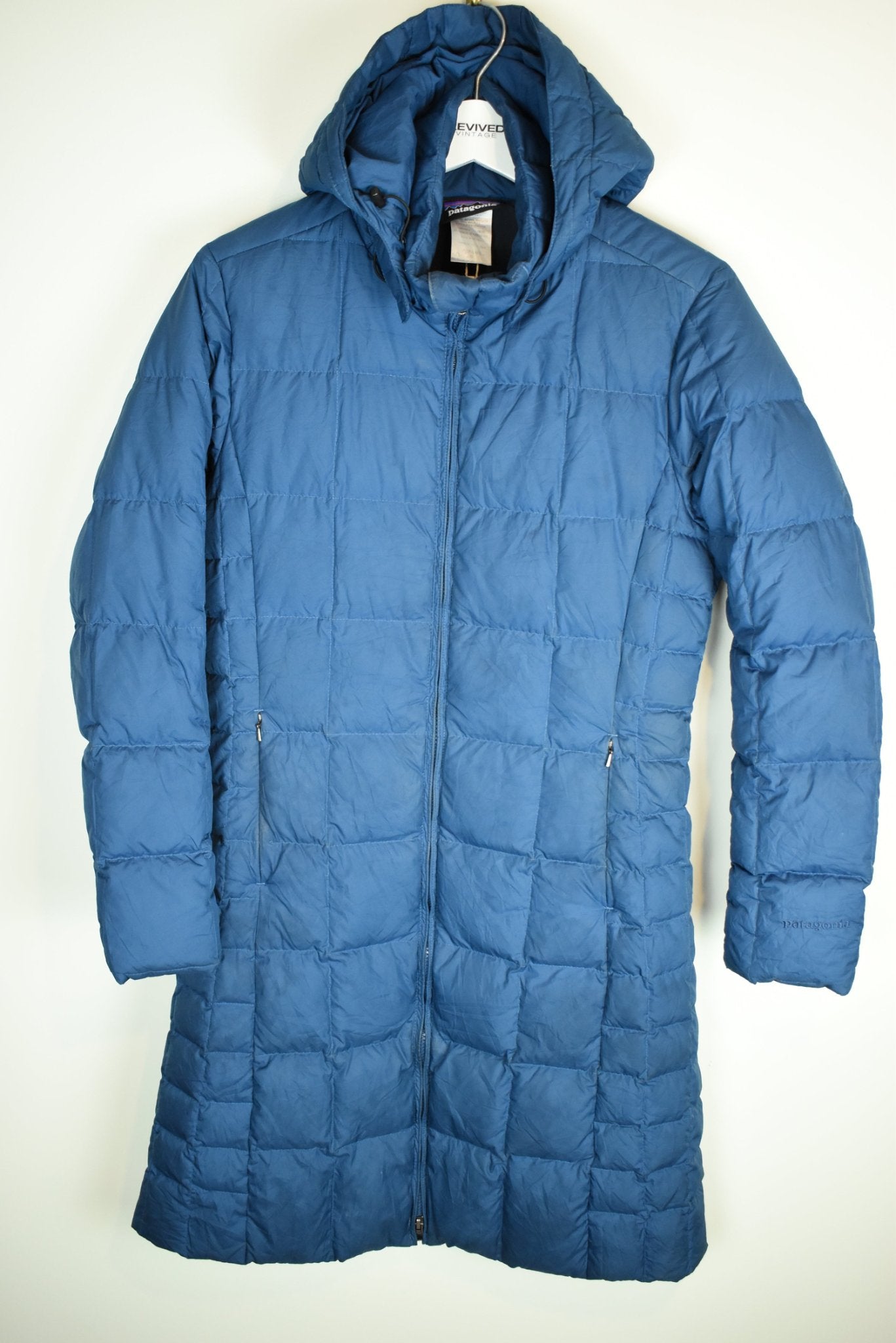 Vintage Patagonia Blue Long Puffer Jacket Small | Vintage Clothing