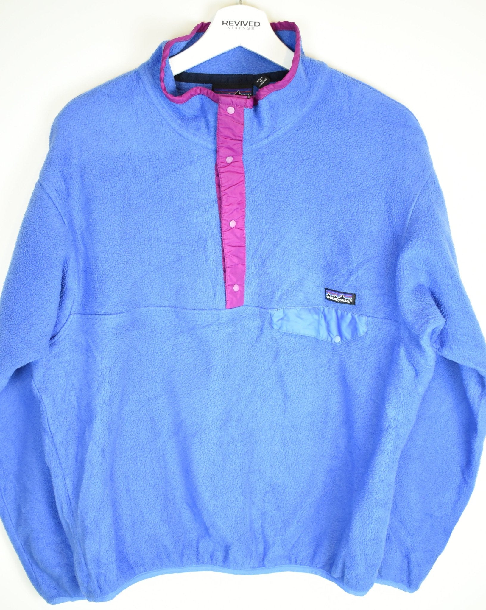 Vintage Patagonia Synchilla Purplish Blue Fleece Large | Vintage Clothing