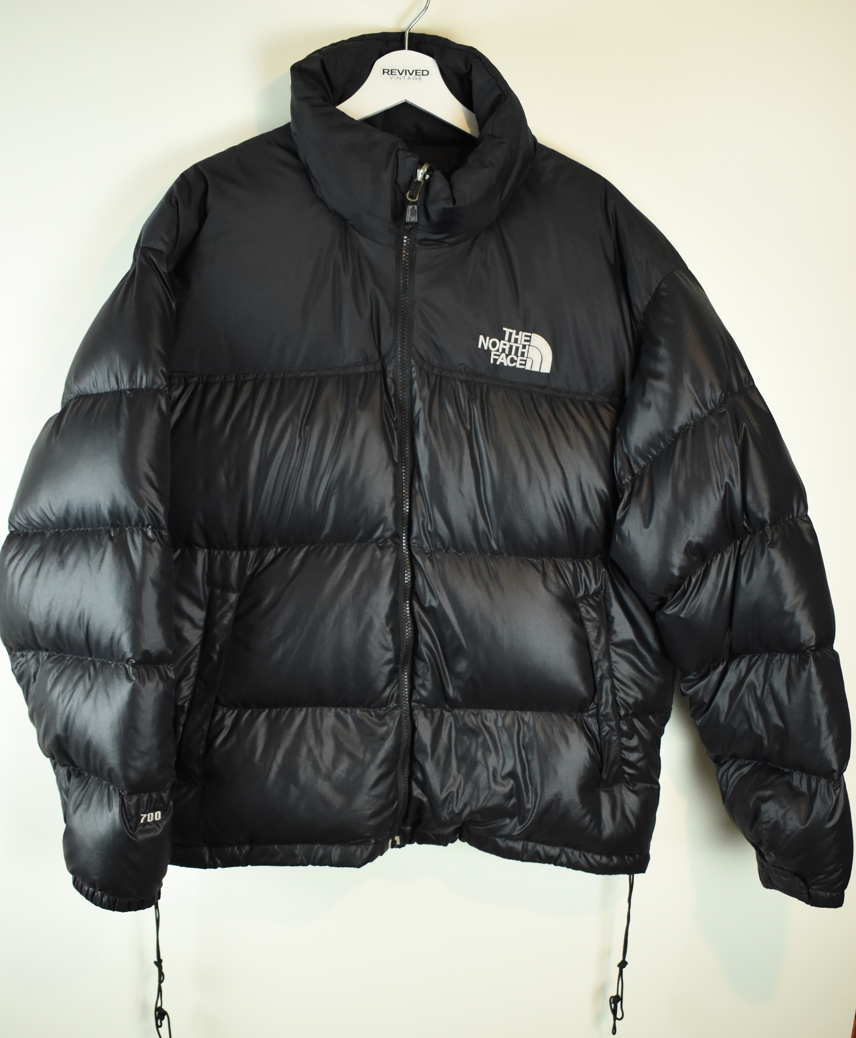 Vintage The North Face 700 Nuptse Puffer Jacket Shiny Black - Extra Large | Vintage Clothing