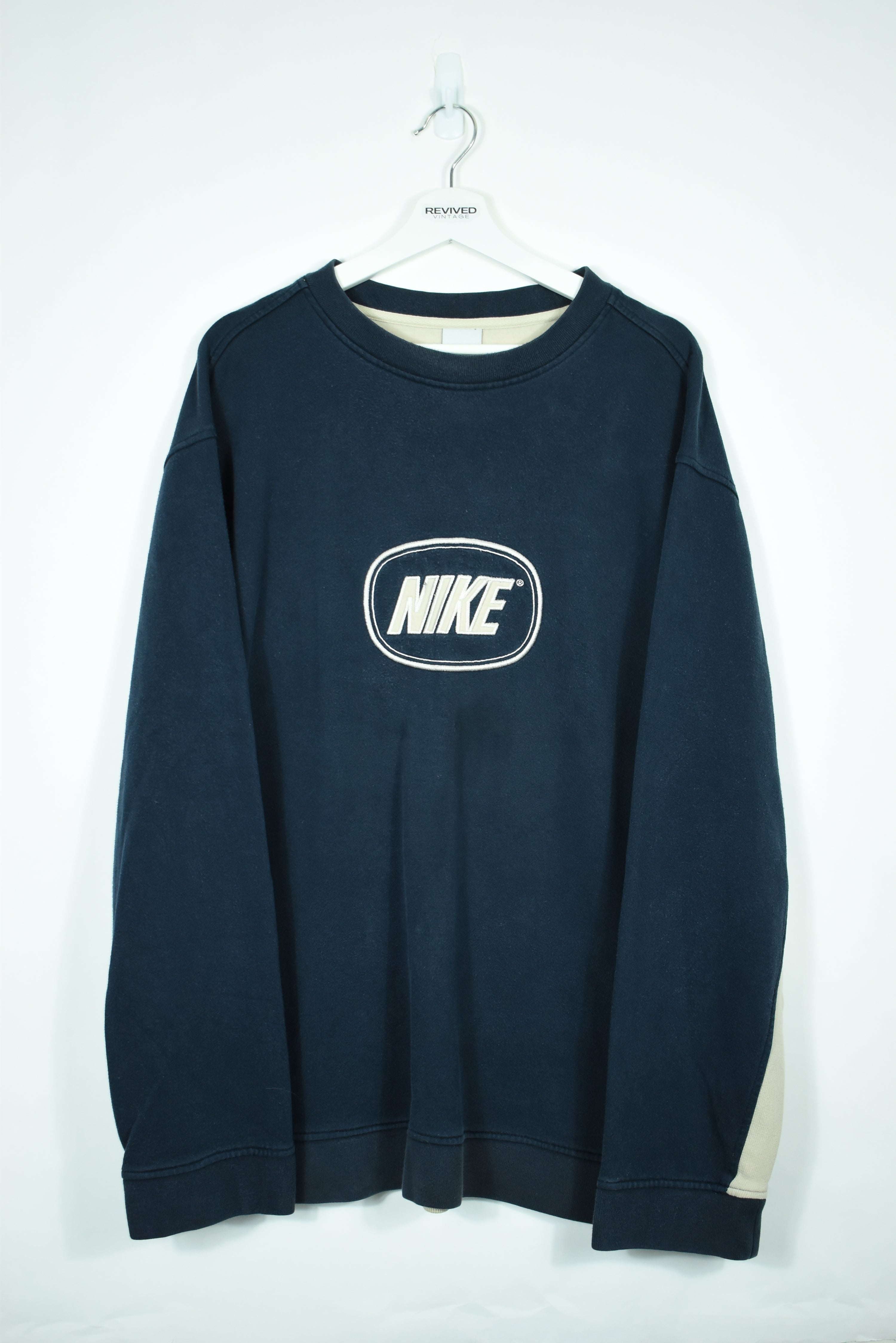 VINTAGE NIKE RARE 90S EMBROIDERY LOGO SWEATSHIRT LARGE