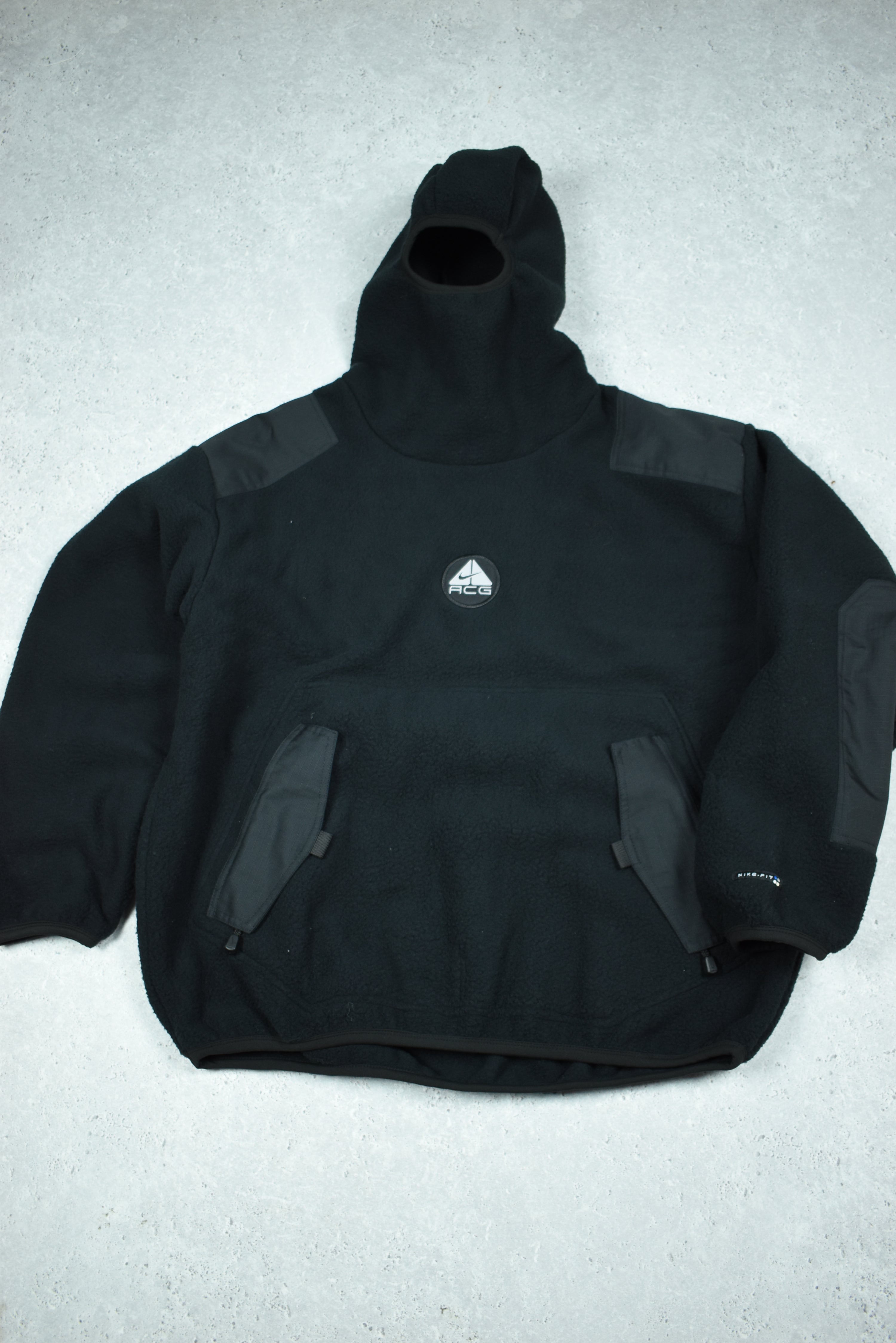 Vintage Rare Nike ACG Ninja Fleece Black