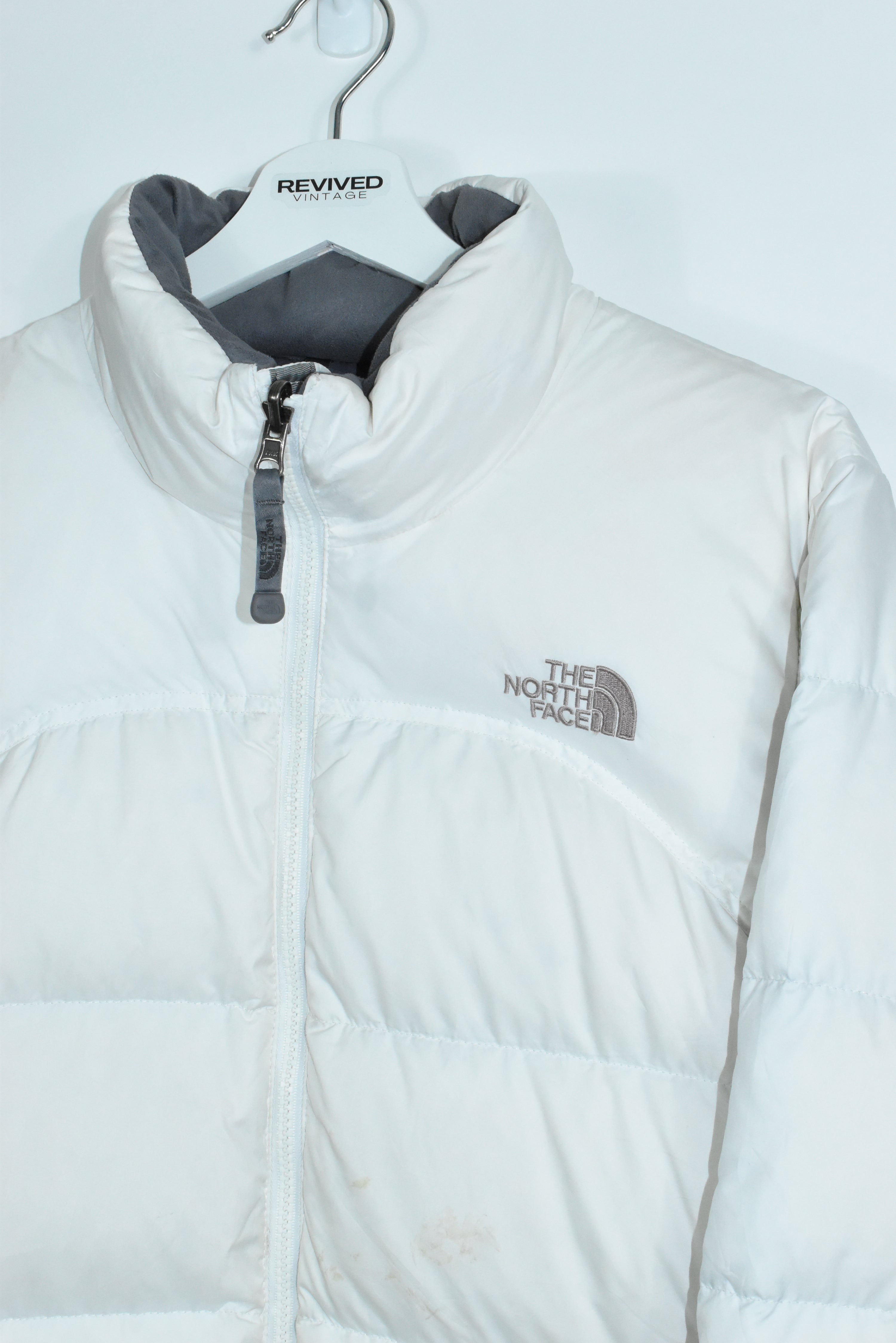 North face puffer outlet white