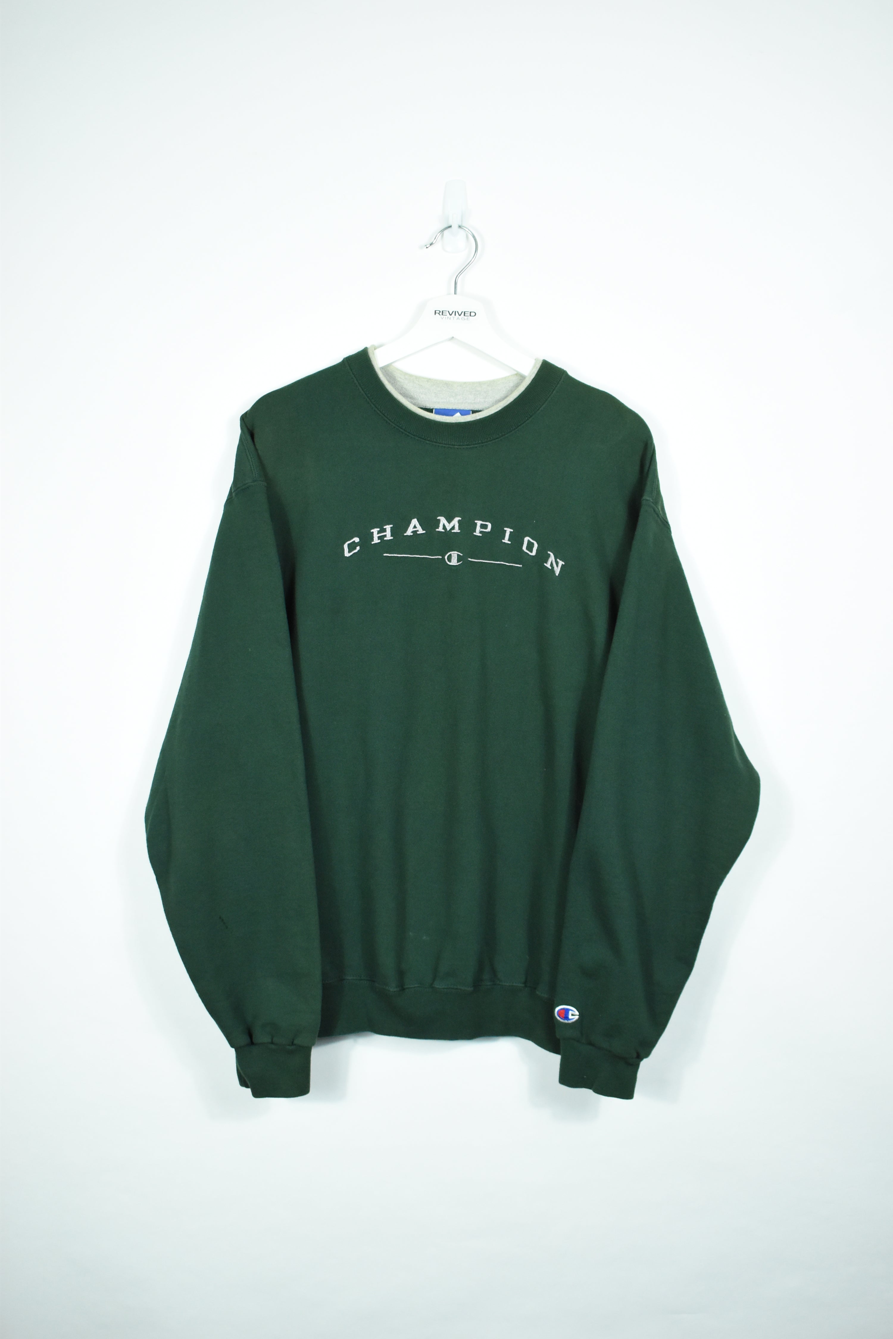 Green vintage champion clearance sweatshirt