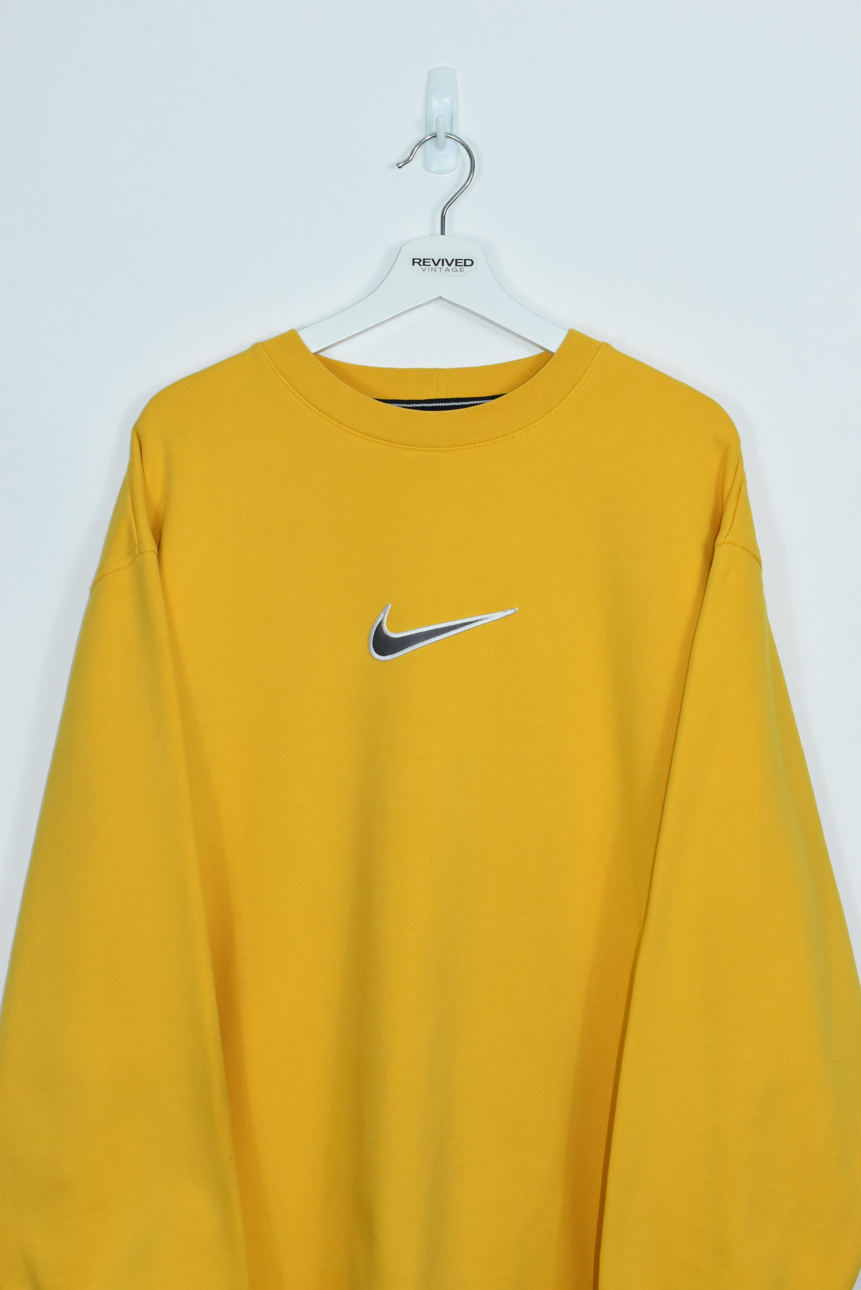 Vintage yellow best sale nike sweatshirt